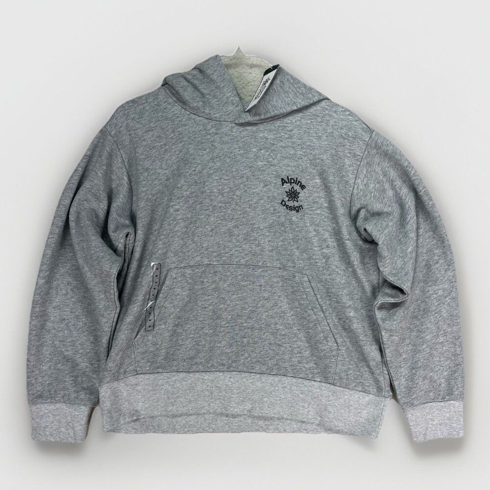Alpine Design Hoodie Womens Medium Gray AD Hike Fleece Long Sleeve Pullover NEW